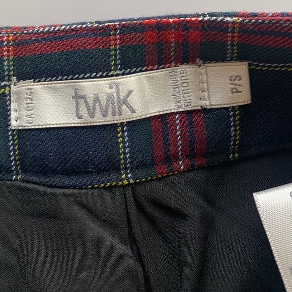 Simons Twik Pleated Plaid Mini Skirt in Multicolour | Small - Picture 5 of 7